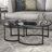 Lauretta 36" Glass And Steel Round Nested Coffee Tables-2141362531