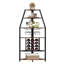 Open Shelving Wine Bottle Rack Brown