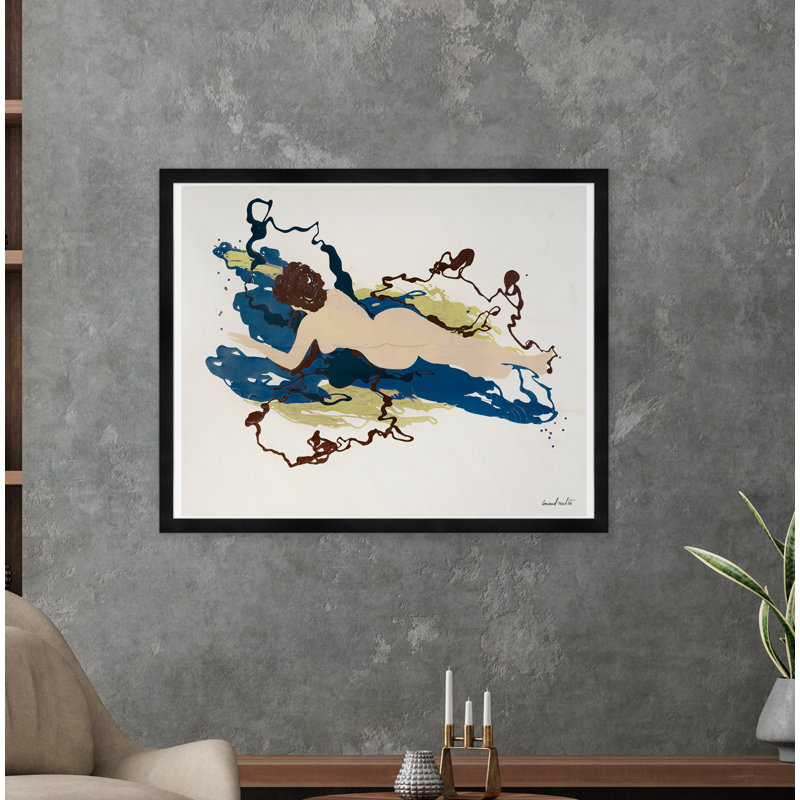 Nude Abstract In Blue Print