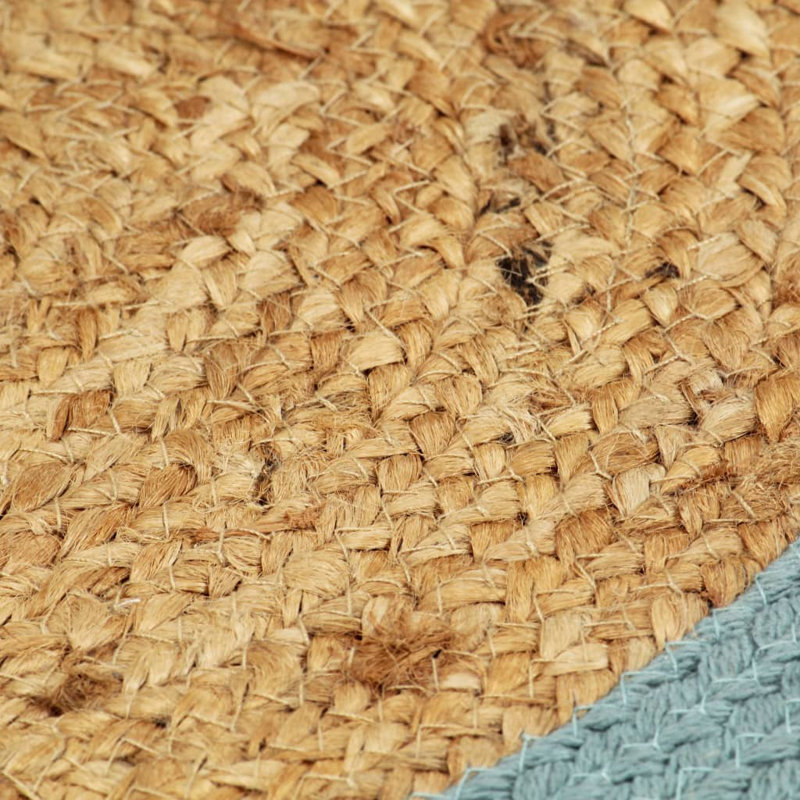 Ferry Solid Colour Round Placemat, Natural/Green