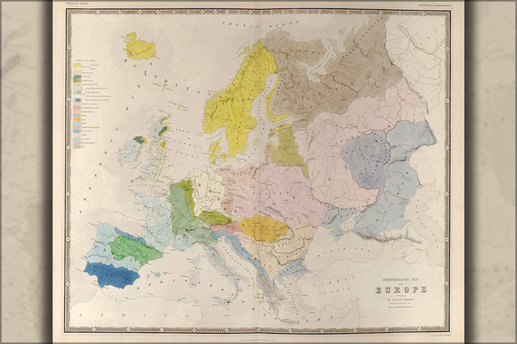 History Galore 24X36 Gallery Poster, Ethnographic Map Of Europe 1848 ...