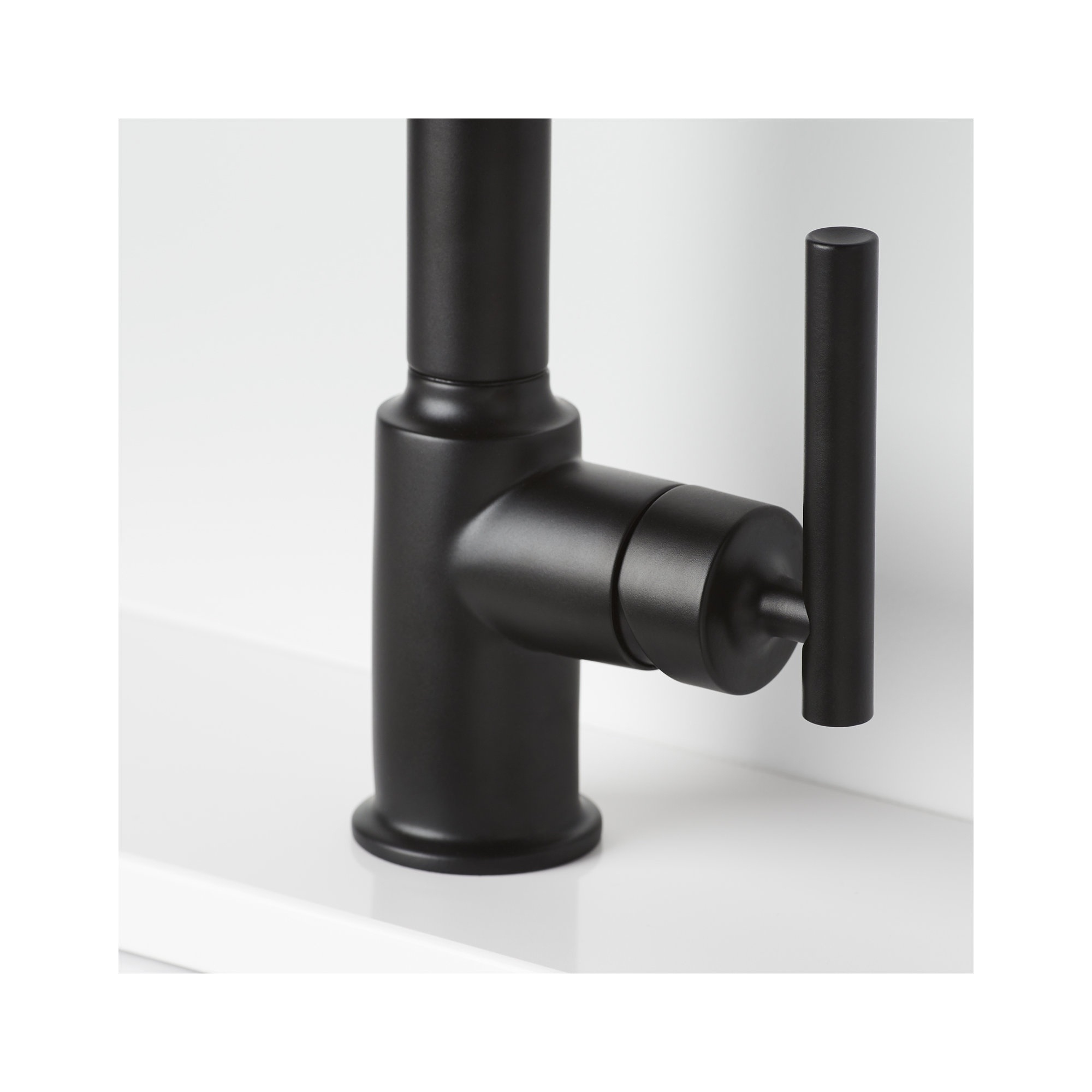 Purist Single-Hole Kitchen Sink Faucet with 8" Spout, Matte Black