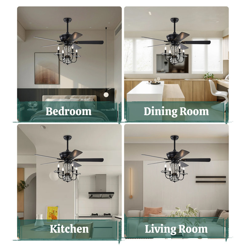 Freja Ceiling Fan with Light Kit