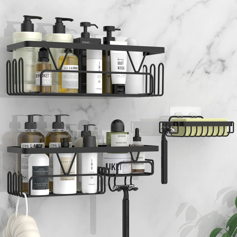 Wiltshire Wall Shower Caddy, Black