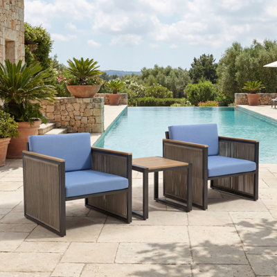 Tracee Outdoor Patio Metal Armchair With Cushions