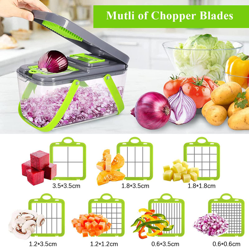 Hachoir à légumes Miibox avec récipient 22-en-1