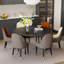 Champale Extendable Round Stone Top Metal Base Dining Table-1657638856