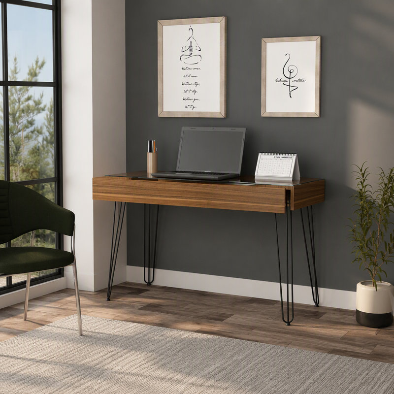 Bureau 120 tiroirs Rolo, bureau, acajou