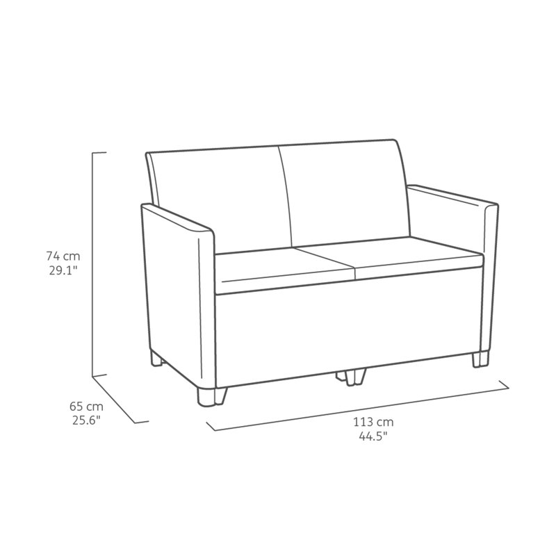 Keter Marie 4 Seater Lounge Set - Graphite