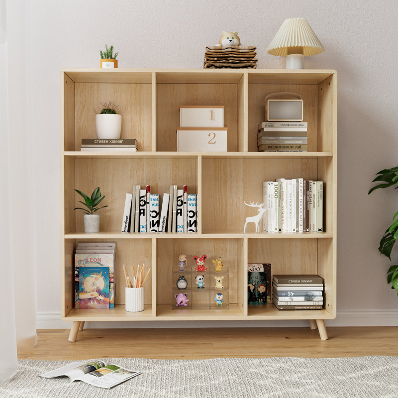 8 bibliothèques en bois de pin, tablettes fixes, conception verticale, utilisation croisée, dossier solide pour armoire de rangement stable, chambre de bébé et vestibule, panneaux de résistance industrielle, assemblage facile