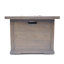 Foyer d'extérieur carré au gaz 40 000 - Béton brun, l 32 po x H 24 po, cour de style rustique 40000 pour brun, 31,55 po x 24,19 po, patio design