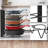 Double Sided Height Adjustable Pan Organizer Rack – 8 Compartment Pot & Lid Storage Holder Black