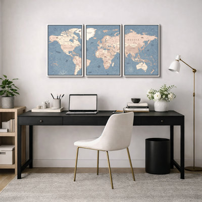 Carte du monde «Blue Global Antique Atlas