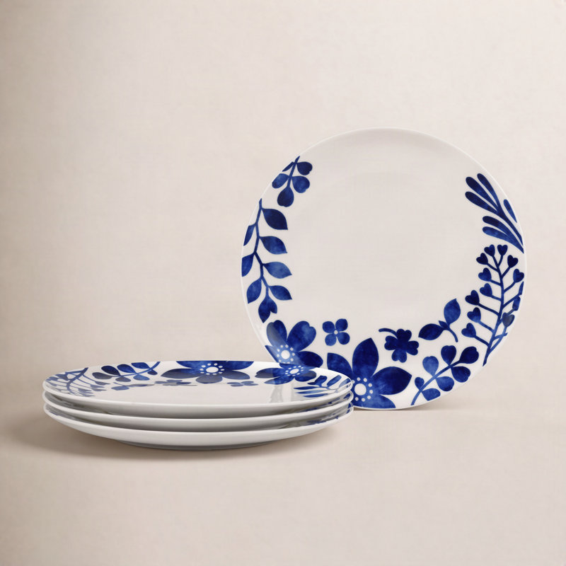 Noritake Sandefjord Set Of 4 Coupe Dinner Plates, 11"
