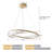Gentri 23.6 in Dimmable LED Ring Chandelier with Crystal Accents