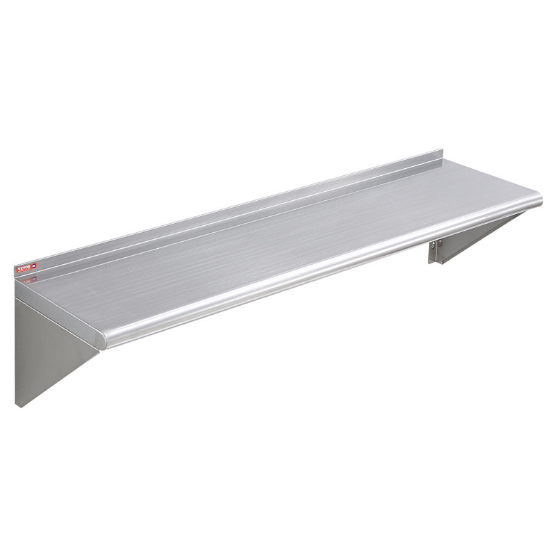 Metal Floating Shelf, 12" H x 48" W x 2.4" D