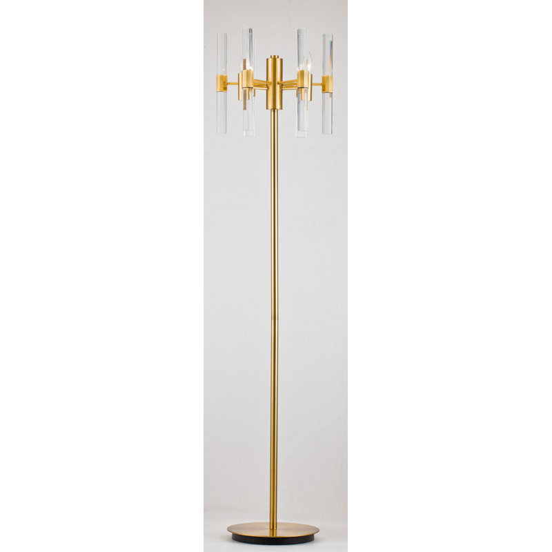 Lampe sur pied 59 po candélabre Mercato, Laiton