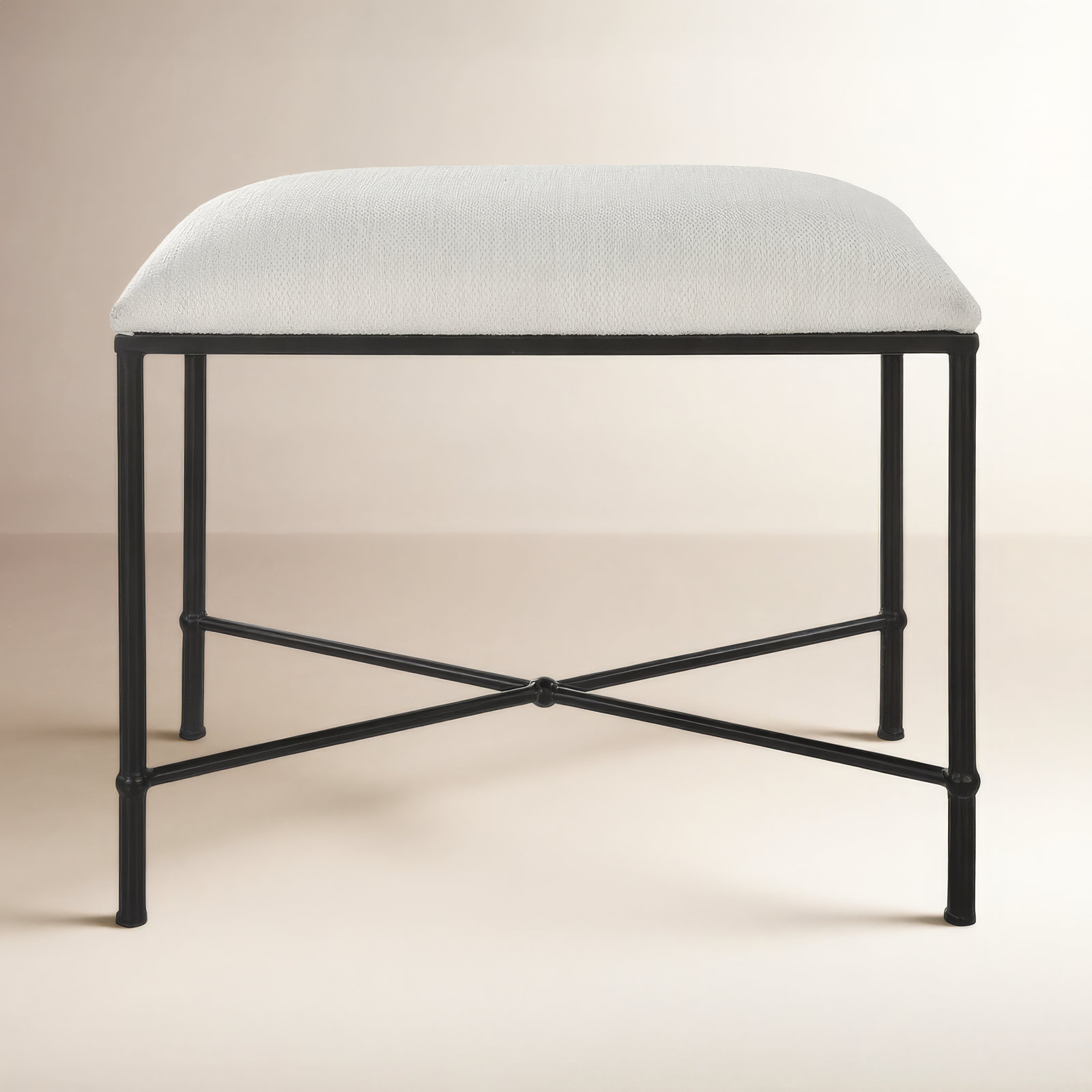 Brynn 50" Bedroom Bench, Black, 20" H x 24" W x 16"D