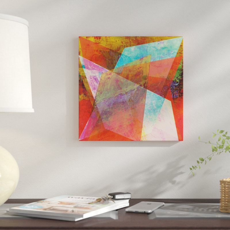 « hi-fi geometric i », impression sur toile, H 12 po x l 12 po x P 1,5 po, Toile tendue, Pas de tapis