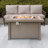 Charay 7 Piece - Outdoor Wicker Patio Set with Fire Pit Table & Swivel Chairs