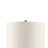 Tristan White Triangular Ceramic and Wood Table Lamp