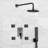 Bravat 3 Way Concealed Shower Mixer Set with Wall Mount Thermostatic Valve System-68810761