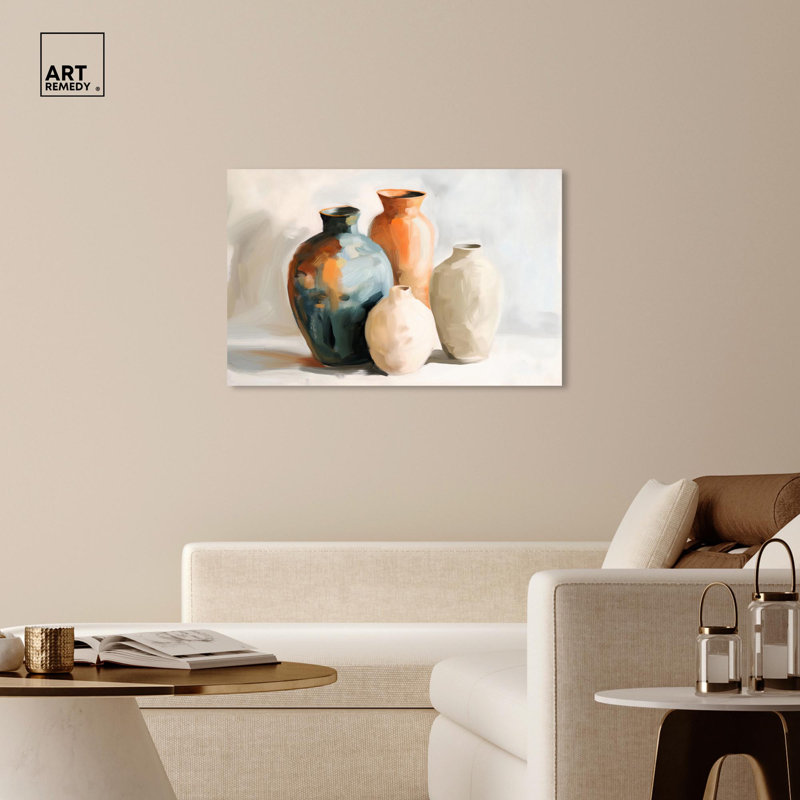 Art mural Sandwave Jars, H 30 po x l 45 po, Toile tendue