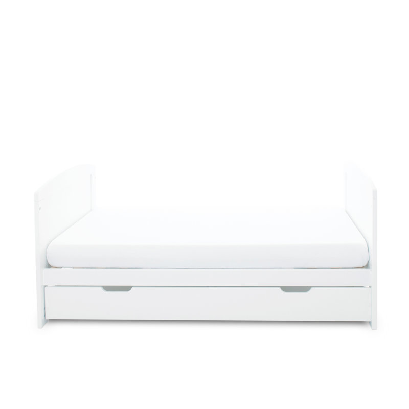 Coleby Classic Cot Bed, Under Drawer and Premium Sprung Mattress  - White