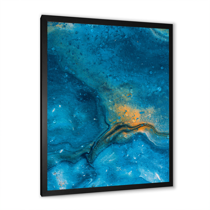 «Blue Universe With A Cloud Of Orange», reproduction d'art moderne et contemporaine sur toile, H 20 po x l 12 po x P 1 po