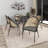 Lashelia Upholstered Dining Chairs With Wicker Back And Stainless Steel Legs, Set Of 4 Lashelia-915572574