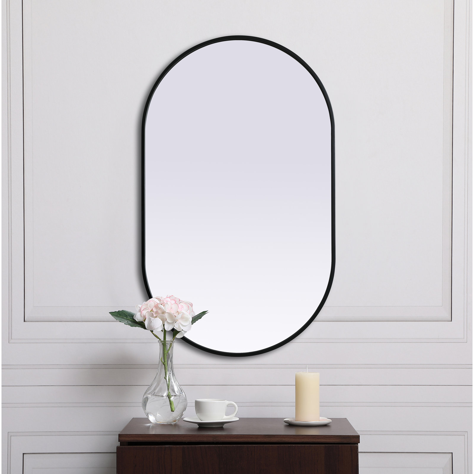 Sabine Accent Mirror, Black, 40" x 24"