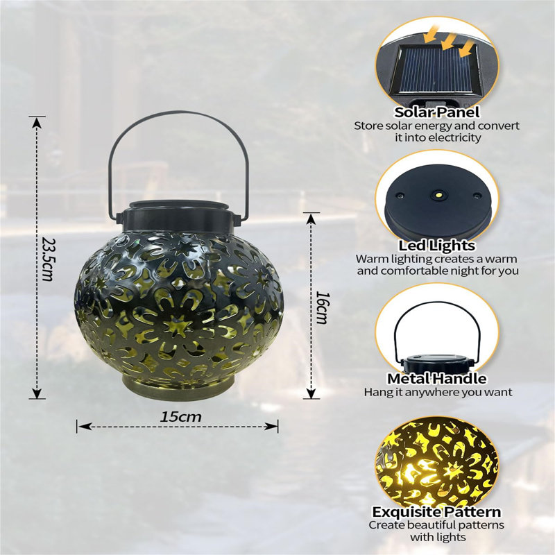 Aalderk Solar Powered Outdoor Lantern