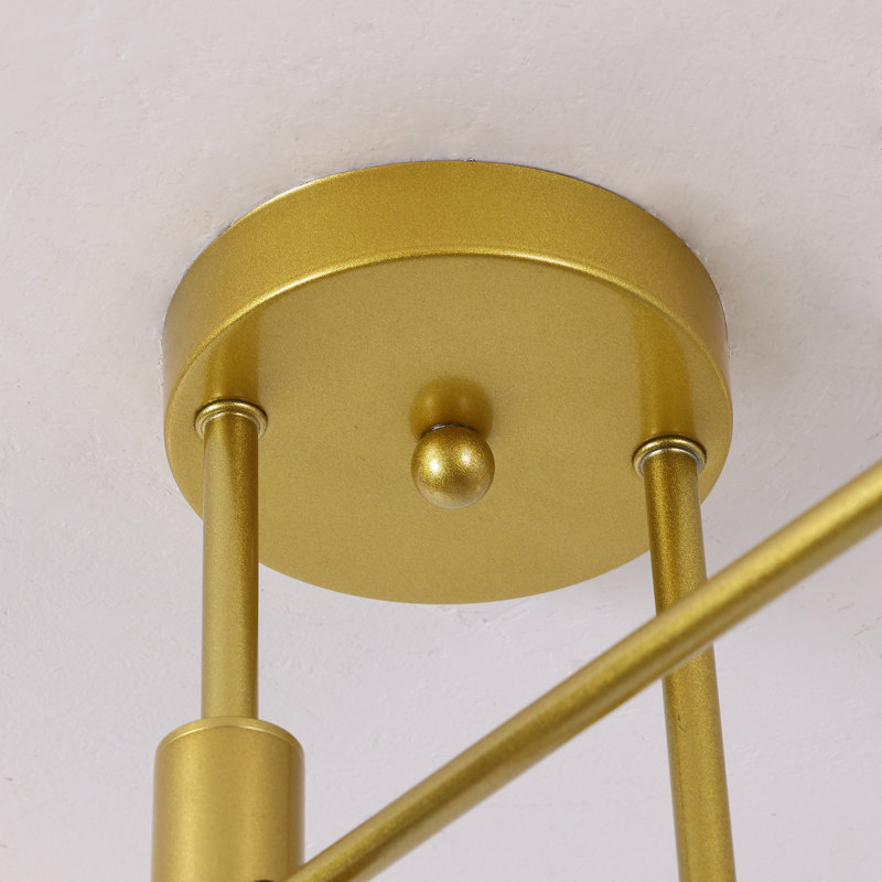 Lustre sphérique Spoutnik à 4 lumières à intensité variable Coblitz, Or