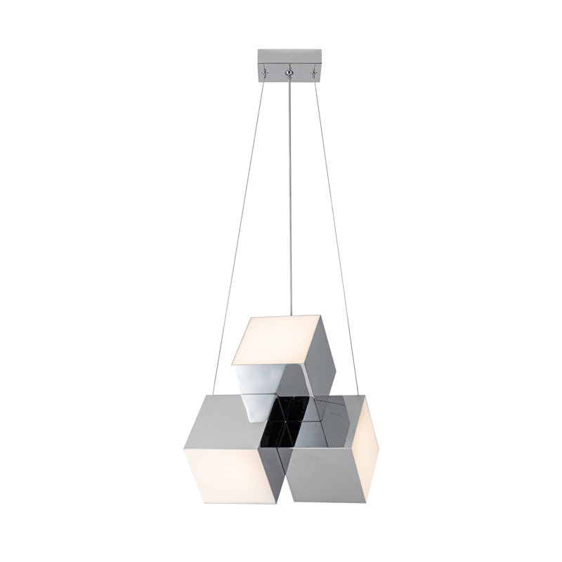 Tetra 3 - Light LED Pendant by Sean Brown, Chrome