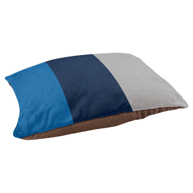 Coussin Designer, Grand (L 40 po x l 50 po), Bleu aviateur / bleu nuit polaire / argent