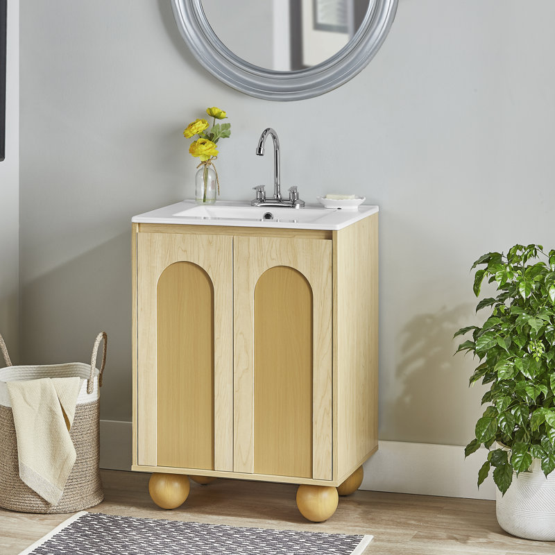 Meuble-lavabo 24 po en chêne naturel, Chêne naturel