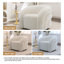 Fauteuil demi-tonneau pivotant rembourré Aunna-249351926