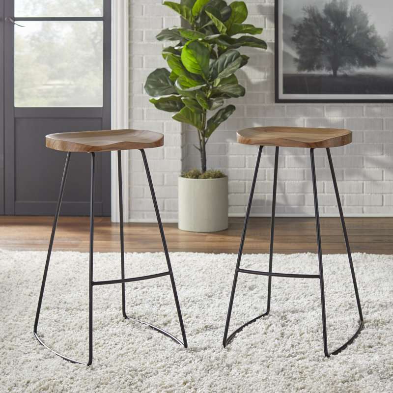 Bussard Bar & Counter Stool, Bar Stool (30.3" Seat Height), Natural