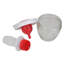 Ensemble de brosses et bols en silicone 6 po rouge et blanc