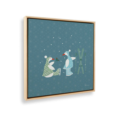 «Ducks in the Snow VII» par Yvette St. Amant, reproduction d'art sur toile
