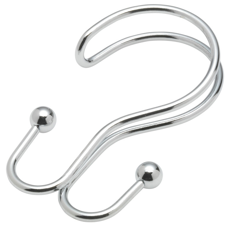Jamarl Steel Rust Resistant Shower Curtain Hook, Chrome
