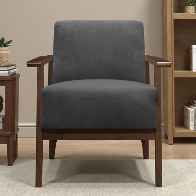 Fauteuil décoratif 32 pouces Rica, bois massif