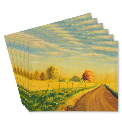 In the Countryside Polyester Placemats Set of 6 | Home Decor