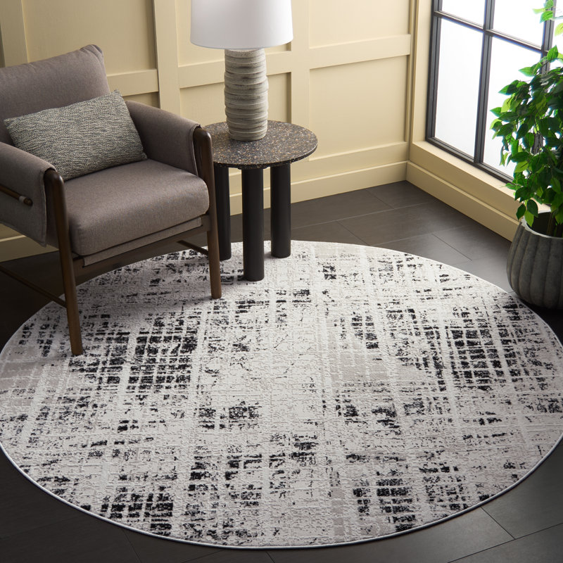 Mila 230 Performance Abstract Rug, Round 6'7"