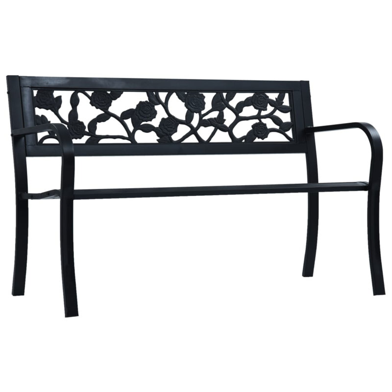 Banc de jardin en acier Dahlgreen, Noir
