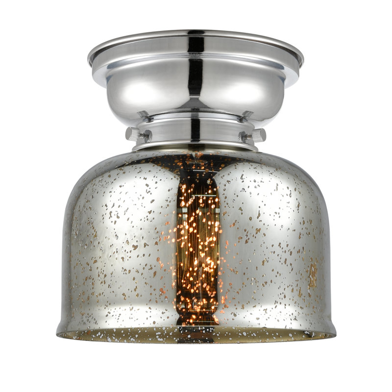 Plafonnier encastré 8 lumières Moody, Argent mercuré plaqué, Chrome poli, Ampoule DEL 6 watts Vinage