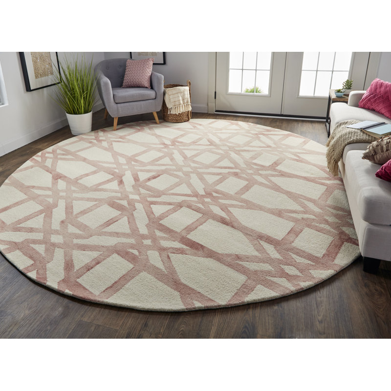 Frederick Wool Geometric Indoor Rug, Round 10'