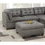 Salon en gris antique, avec tissu respirant, pieds en bois gris, solide pour le moderne