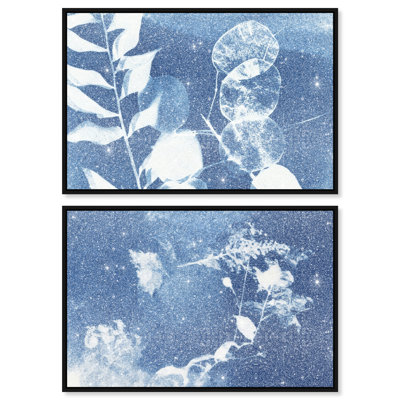 Faded Poetry Set Floral & Botanical Canvas Print by Oliver Gal, Black Frame, 15 x 10
