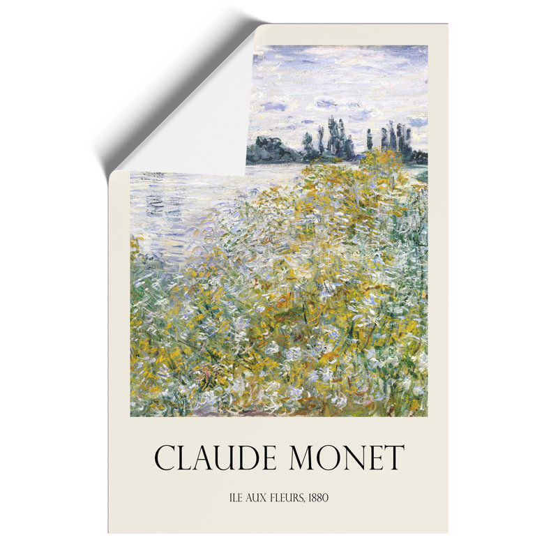 Ile Aux Fleurs Near Vetheuil Print by Claude Monet - Frameless Print, 30cm H x 21cm W x 0.1cm D